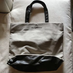 NWOT TOMMY BAHAMA tote with vegan leather details